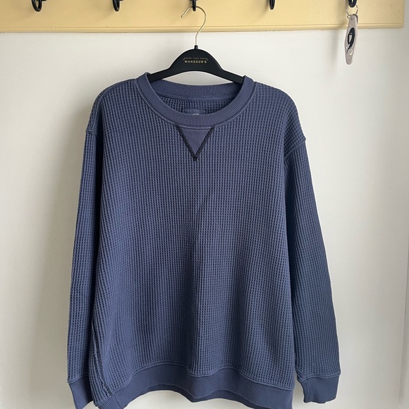 aerie Sweaters - aerie Waffle Crewneck Sweater in Navy